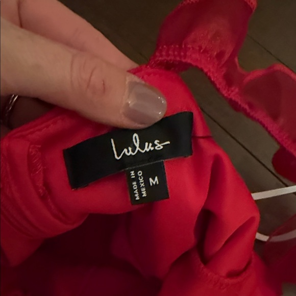 Lulus Luxe Position Red Ruffled Wide-Leg Jumpsuit - Picture 3 of 9